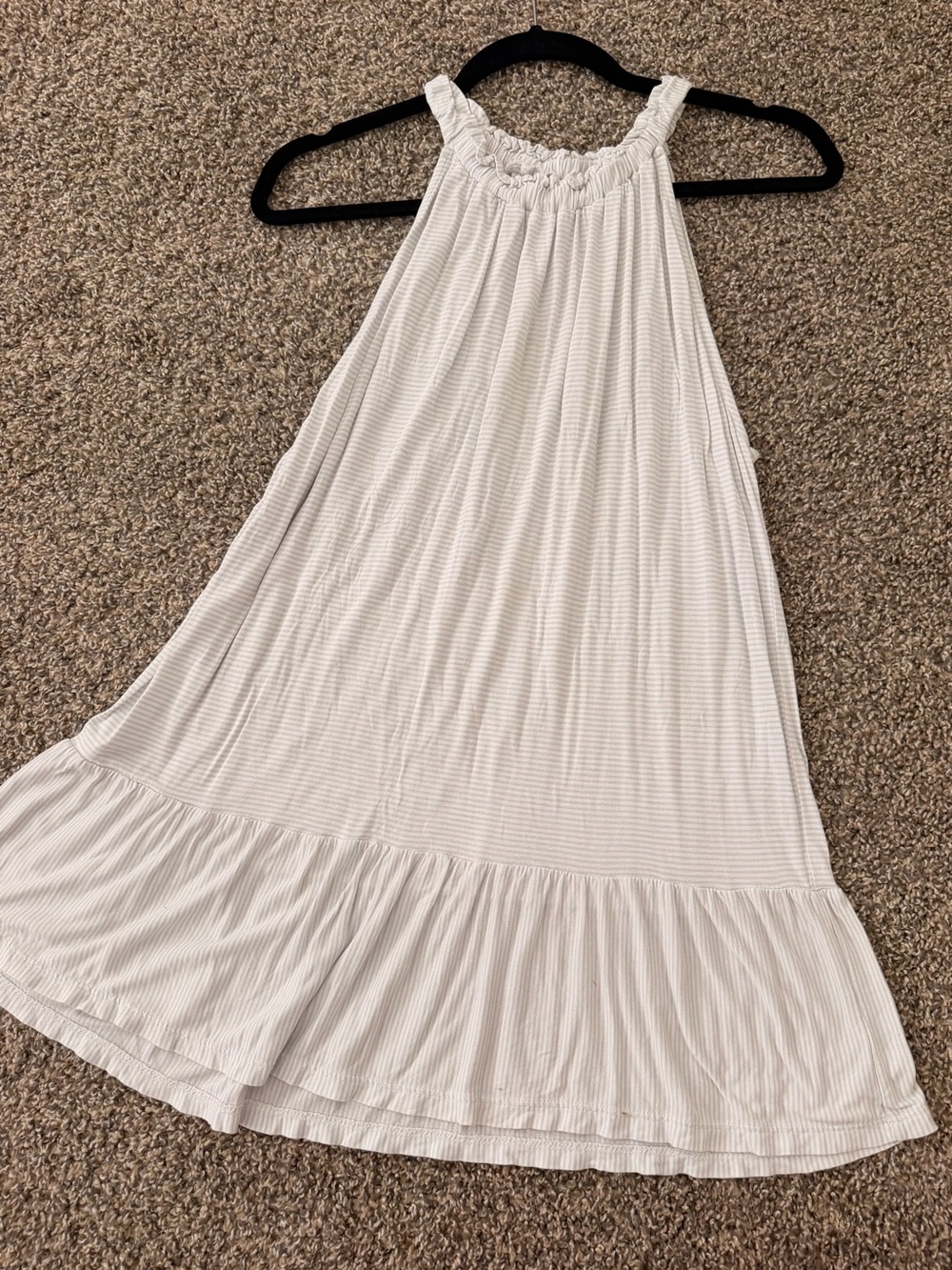 LOFT Striped Ruffled Tank Top - Picture 2 of 4